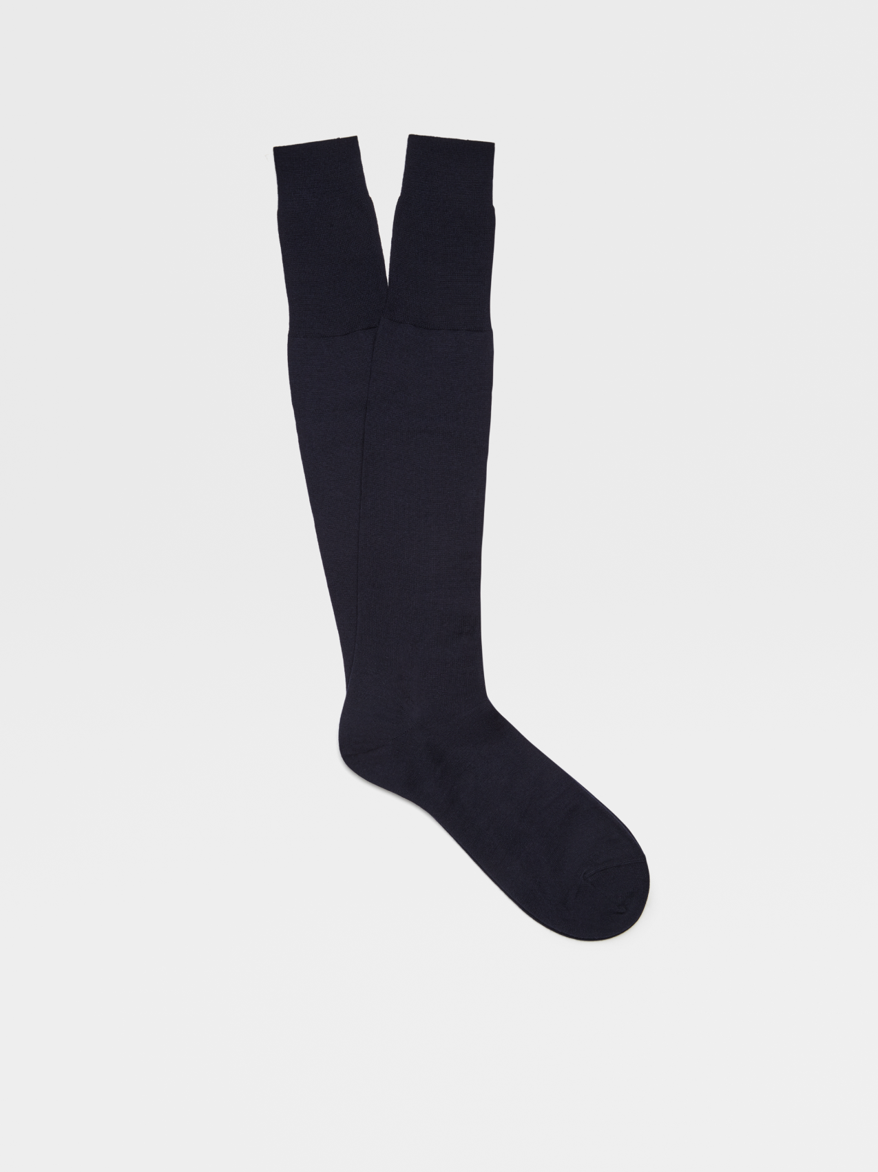 Navy Blue Wool Knee Socks